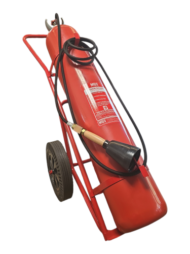 MBS-FIRE (Pii) 50kg Kohlendioxid CO2 Feuerlöscher Fahrbar Löschwagen EN 1866